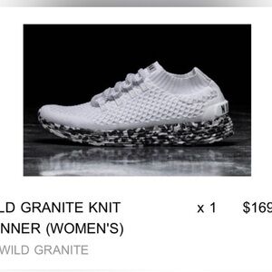 NOBULL Wild Granite Knit Runner - Women's White and Black